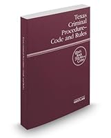 Texas Criminal Procedure-Code and Rules 2014 0314658076 Book Cover