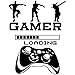 2 x Gamer-Wandaufkleber, entfernbare Gamer-Dekoration, Vinyl-Aufkleber, Spielkunst-Dekorationen für Jungen und Mädchen, Heimspielzimmer