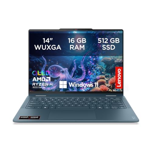 Lenovo Yoga 7 2-in-1 Laptop | Copilot+ PC AI | 14\" WUXGA OLED Display | AMD Ryzen AI 7 | 16GB RAM | 512GB SSD | AMD Radeon 860M Grafik | Windows 11 | QWERTZ | Tidal Teal | 3 Monate Premium Care Lenovo Yoga 7 2-in-1 Laptop | Copilot+ PC AI | 14\" WUXGA OLED Display | AMD Ryzen AI 7 | 16GB RAM | 512GB SSD | AMD Radeon 860M Grafik | Windows 11 | QWERTZ | Tidal Teal | 3 Monate Premium Care