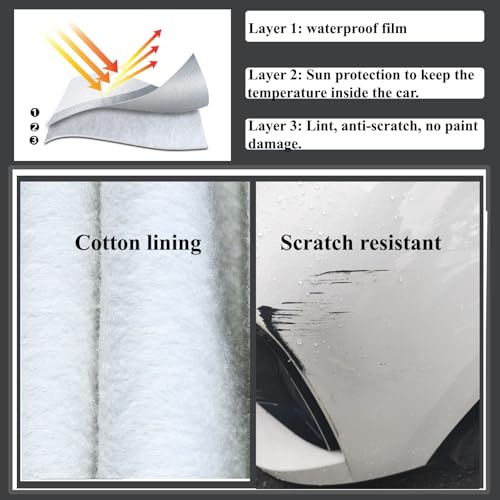 Image of Waterproof Car Covers Fits for Kia Sorento 2002-2024, with Cotton Inner, Polyester Oxford Car Cover for All Weather