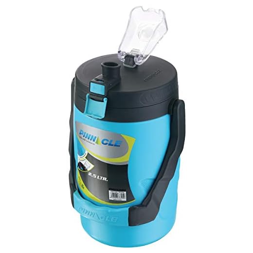 Reusable Insulated Water Jug –85oz Leakproof Portable Water Jug – Insulated Water Jug with Spout – Insulated Half Gallon Water Bottle – Insulated Water Jug for Camping, Picnics, Hiking – Sky Blue