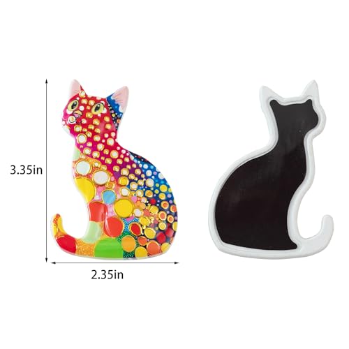 Imán de nevera gato 3D de resina Bamsod miniatura 3