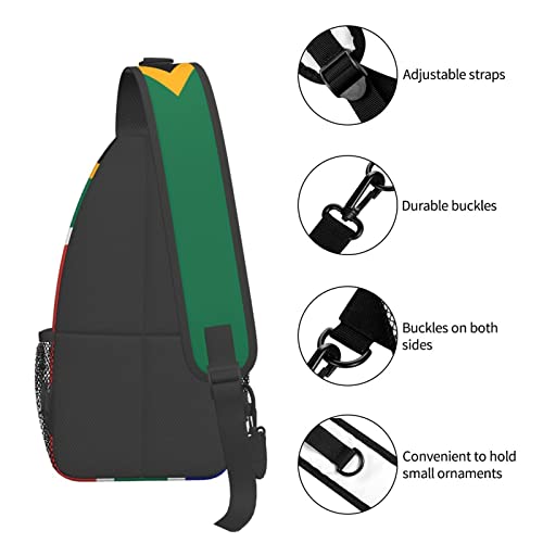 Mochila bandolera Flag Sudáfrica unisex para senderismo miniatura 6