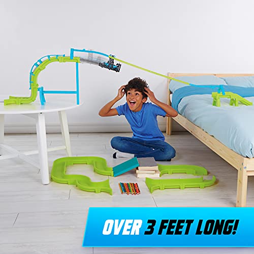 Power Treads Hyperdrive Zipline Car Set – Race Track Playset Includes 1 Vehicle And 60+ Pieces #TOP3