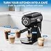XIXUBX Espresso Machine, 20 BAR Pump Temperature Control, Compact Espresso Maker with Steam Milk Frother, Professional Coffee Makers for Home, Cappuccino, Latte, Gifts for Coffee Lover, Black