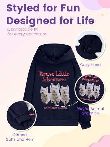 Image of WELAKEN Sweatshirts for Girls Toddler & Kids II Little Girl's Pullover Tops Sweaters & Hoodies