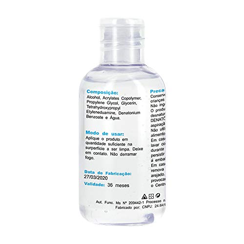 Kit Com 10 Álcool Em Gel 70 Inpm Para Limpar E Higienizar As Mãos 60ml ArtGel