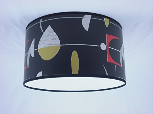 Preisvergleich Produktbild Handgemachte Lampenschirm 41cm - Schwarz Sanderson Lemon Tapete