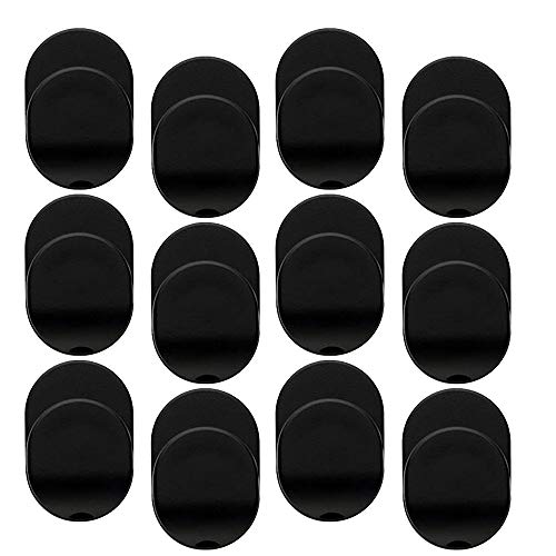 DanziX 12 Piece Ring Hook Mount Accessories, Upgrade Version Phone Mount Hook for Universal Cellphone Finger Ring Holder Grip Stand - (Black)