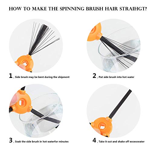 Mochenli Replacement Parts Accessories For Deebot N79 N79S Dn622 500 N79W N79Se Robotic Vacuum Cleaner,8 Side Brushes,8 Filters,2 Main Brushes, 1 Primary Filter Replacment Parts Kit #TOP6