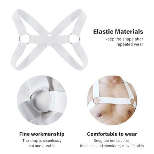 Image of Mens Harness Belt Nylon Elastic Body Shoulder Strap Sexy Halter Club Wear Cosplay Costume