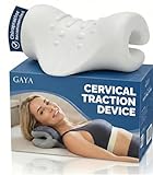 Neck Stretcher, The Original Cervical Traction Device with Removable Washable Sleeve, Firm or Gentle for Tension Headaches, Neck Stiffness, TMJ, Shoulder Pain, Tech Neck, Posture Support, No Assembly