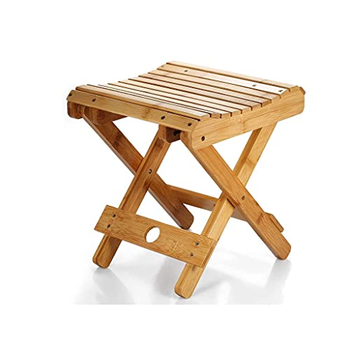 DINGZ Silla de bambú heces de bambú Natural Taburete...