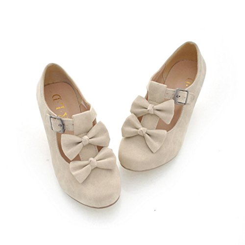 MFairy Woman's Low Heel Vintage Lolita Shoes Cute Bowknot Mary Jane Shoes