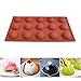 homEdge Small 15-Cavity Semi Sphere Silicone Mold, 3 Packs Baking Mold for Making Chocolate, Cake, Jelly, Dome Mousse-1.5 inches (Diameter) Pay Attention to the Size