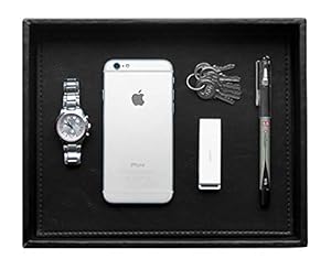 Hofferruffer Kosmetiktablett JCA21751 Schwarzes Leder Tablett