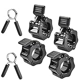 【4 Anillos para Mancuernas + 2 Abrazaderas para Mancuernas】 Recibirá 4 lazos de plástico para mancuernas y 2 clips de resorte de acero de alta calidad en este paquete, que son suficientes para satisfacer su uso y reemplazo diario, fijan efectivamente su peso y le permiten disfrutar del ejercicio con confianza.