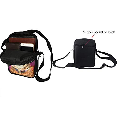 Biyejit Fire Water Football Print Mini Crossbody Sling Satchel Cellphone Purse Bags for School Travel