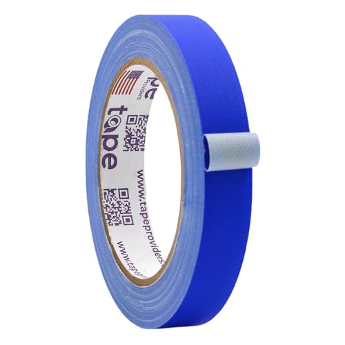 Image of WOD GTC12 Gaffer Tape, Dark Blue Low Gloss Finish Film, 3 /4 inch x 60 ft. (Pack of 64) Residue Free, Non Reflective Cloth Fabric, Secure Cords, Water Resistant, Photography, Filming Backdrop