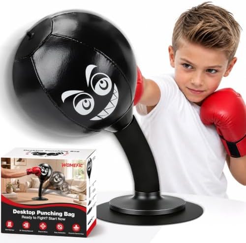 Desktop Punching Bag - Strong Suction Cup Base, Heavy Duty Stress Relief Desk Boxing Bag, Fun Tabletop Boxing Toy for Home & Office, Novelty Gift for All Ages image 4