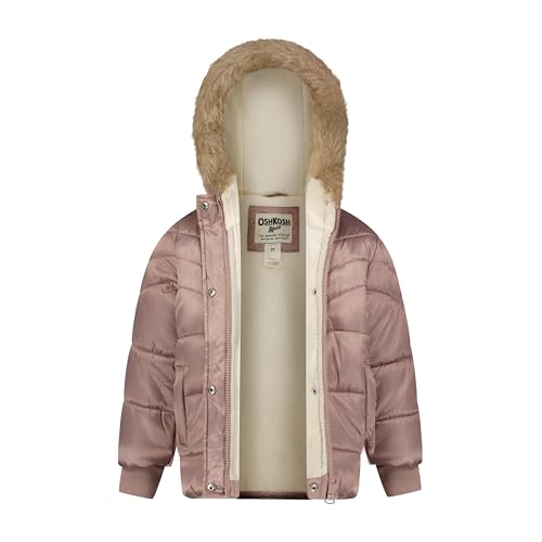OSHKOSH B'GOSH Girls' Warm and Cozy Heavyweight Hooded Puffer Jacket2