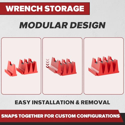 image for Matscover 80PCS Modular Wrench Organizer Wrench Holder - Wrench Tool O