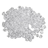 Jonikuper Acrílico para decoración de plantas de cristal, piedras de hielo, 150 unidades (azul claro)