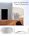 Bluetooth Mouse, Rechargeable Wireless Mouse Compatible with Macbook Air/Pro/Mac/iPad/Laptop/Tablet/Notebook/PC/Desktop, Slim Portable USB Mice for Windows/Linux/Android/(iOS 13.1.2 and Above), Sliver