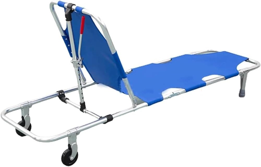 Aluminiowa karetka medyczna podnośnik składany nosze ratownicze medyczny nosze ratunkowe karetka pogotowia transportowego krzesło koła (kolor: 2 rundy - głowy)