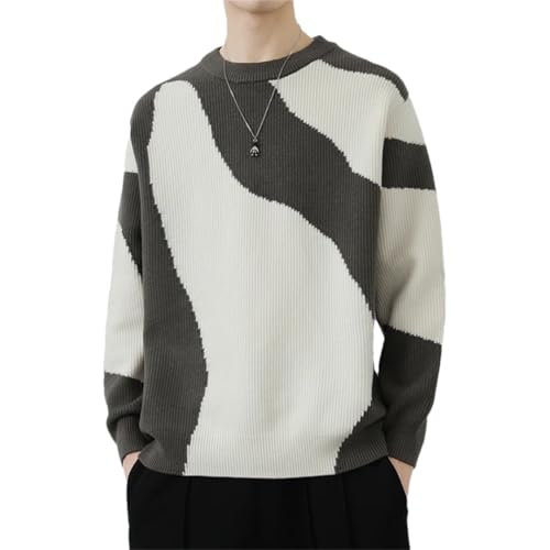 Men Turtleneck Sweater Patchwork Streetwear Soft Warm Male Christmas Jumpers