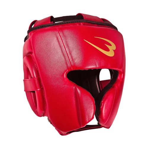 BODYMAKER(ボディメーカー) ヘッドガード SL ボクシング ヘッドガード 格闘技 空手 ボクシング キックボクシング 総合格闘技 練習 道場 スパーリング プロテクター F レッド