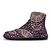 Binienty Galaxy Mandala Minimalist Zero Drop Shoes for Men Size 6.5,Women's Butterfly High Top Shoes Lace Up Fashion Walking Shoes PU Leather Platform Comfortable Casual Boots