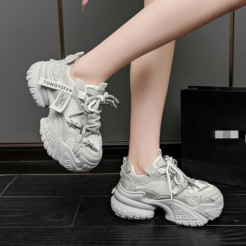 Chunky Sneakers for Women Platform Sneakers Ideal for Streetwalk and Gym Comfortable Casual Lace Up Fashion Tennis Shoes3