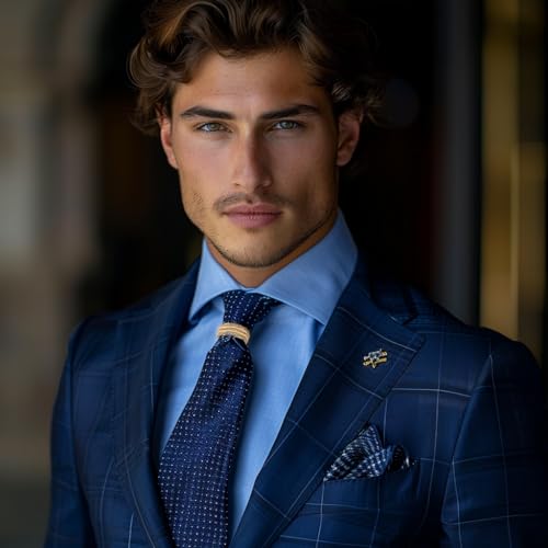 Men's Tie Clips+Tie Rings Cubic Zirconia Tie Rings Tie Holder Crystal Necktie Ring Tie Tacks Accessories The best combination for high-end wedding and party venues4