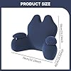 JAYIOLA Memory Foam Lumbar Support Cushion, Multifunctional, Lightweight, for Long Work Hours And Gaming Chairs, Navy #2