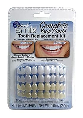 Instant Smile Complete Your Smile Temporary Tooth Replacement Kit - Replace a missing tooth in minutes - Patented