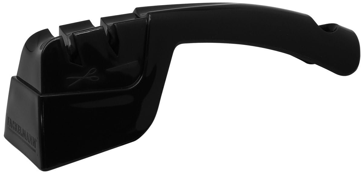 Fackelmann "Arcadalina Plastic/Stainless Steel Knife/Scissor Sharpener, Black, 7.1-Inch