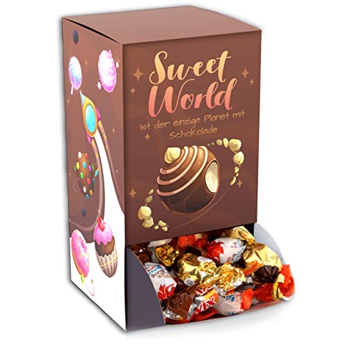 SchokoFreunde Geschenke ® - 1kg Schokolade Großpackung - einzeln verpackte Süßigkeiten Box inkl. Ferrero Kinder Schokobons Crispy Mix - XXL Schokoladenbox für Party und Geburtstag Cover