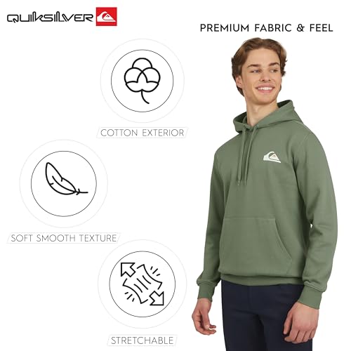 Quiksilver Men's Regular Fit Super Soft Fleece Midweight Pullover Hooded Sweatshirt - Image 6