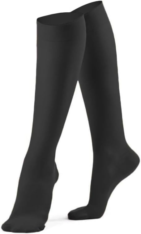 Kami-So Knee High Ice Skating Socks 2 Pack - Moisture-Wicking Breathable Lightweight for Figure Skaters