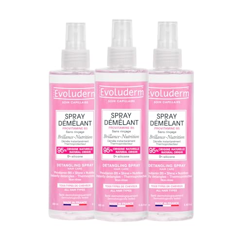 Spray démêlant thermo-protecteur Evoluderm fini les cheveux cassés par la chaleur