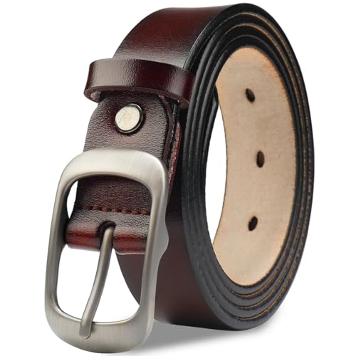 Ceinture en cuir véritable pour femme finition artisanale vintage chic pour jean