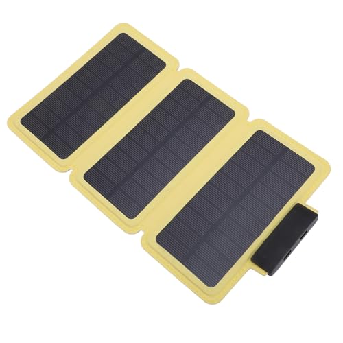 Solar Power Bank Portable Charger with 3 Fold Monocrystalline Solar Panel 30W Fast Charging Dual Type C Port for Phone Tablet Camping