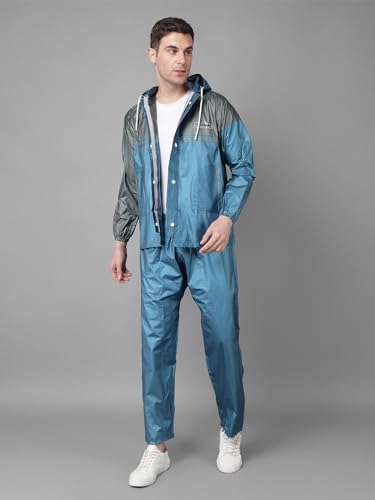 Image of Dollar Rainguard Men's PVC Full Sleeve Solid Raincoat with Adjustable Hood and Pocket