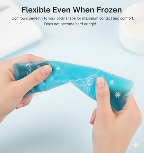 Image of Postpartum Ice Pack, Hot and Cold Pads for After Delivery Essentials, Gel Cooling Pad, Fast Pain Relief Convenient for Perineal Recovery Helps Reduce Swelling (Blue, Hand Pattern)