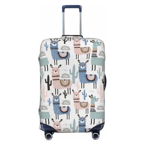 Tropical Cactus Animal Lama Print Luggage Suitcase Cover Protector Luggage Washable Covers With Concealed Zipper