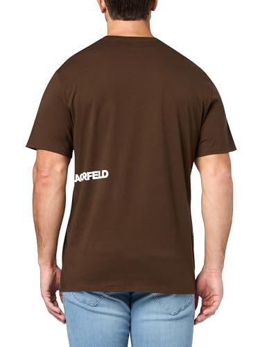 Image of Karl Lagerfeld Men's Crewneck Short Sleeve Graphic Design Relaxed Fit T-Shirt