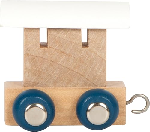 Small Foot Tren de Letras Polar vagón Blanco, de Madera, Tren combinable Individualmente, para Decorar y Regalar, 12569