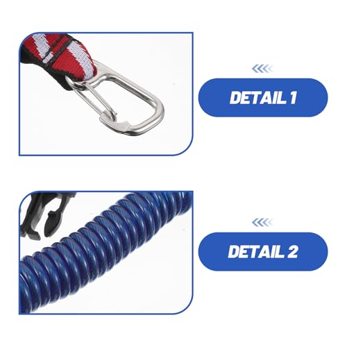 Longe de plongée rétractable acier câble extensible dragueonne sécurité