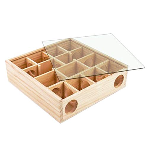 Allazone Hamster, labyrint, speelgoed voor kleine dieren, hamsterspeelgoed, houten speelgoed, hamsternest en reinigingsborstel voor hamsters, muis, andere kleine dieren - Image 3